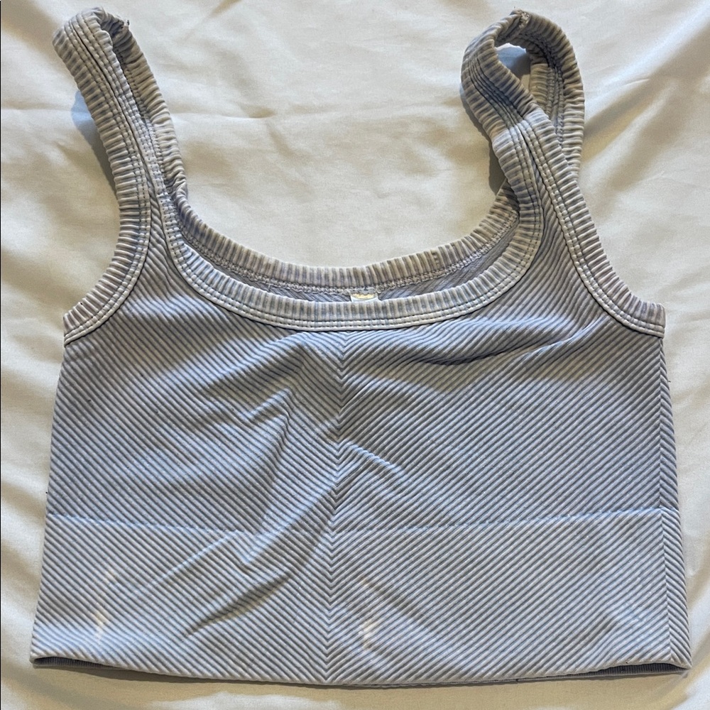 Nikibiki Ribbed Light Blue Tank Top